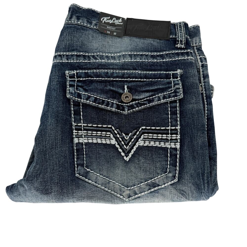 NWT True Luck Bootcut Jeans 36X32 Men's Denim